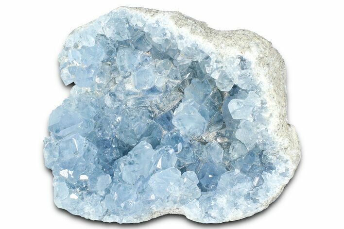 Sparkling Celestine (Celestite) Geode Section - Madagascar #364702